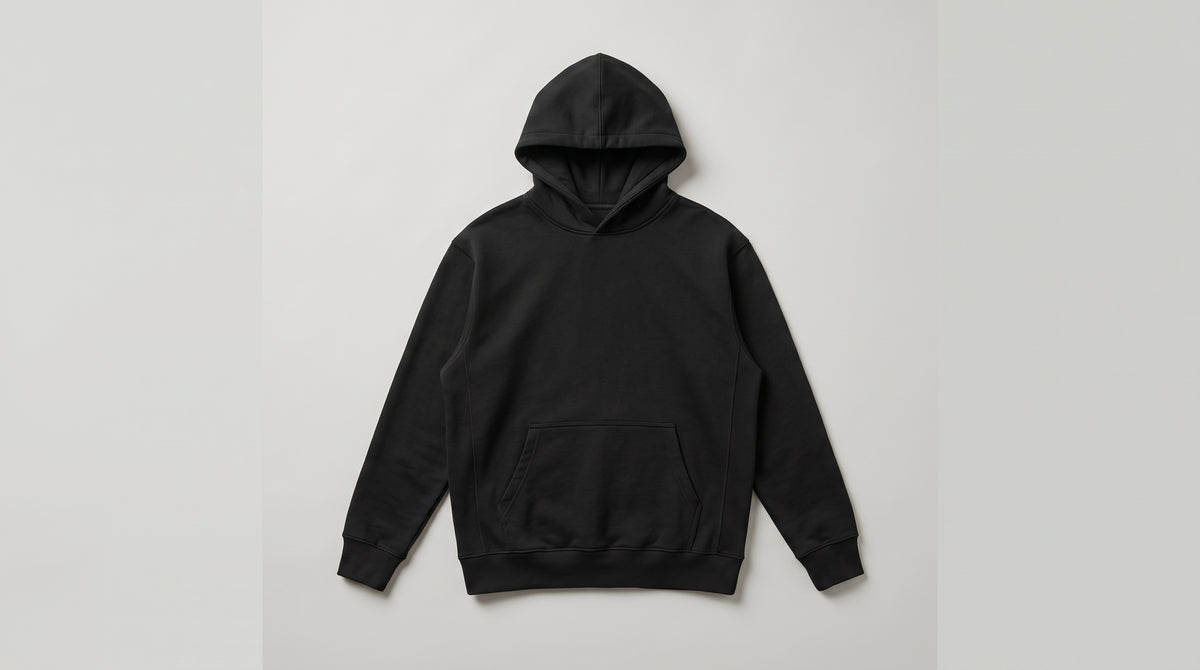 Essential Oversized Hoodie — Black