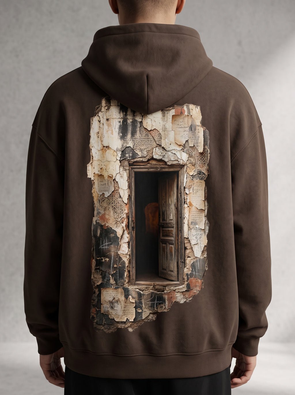 Traces Oversized Hoodie – Artistic Graphic Hoodie | Mooriva