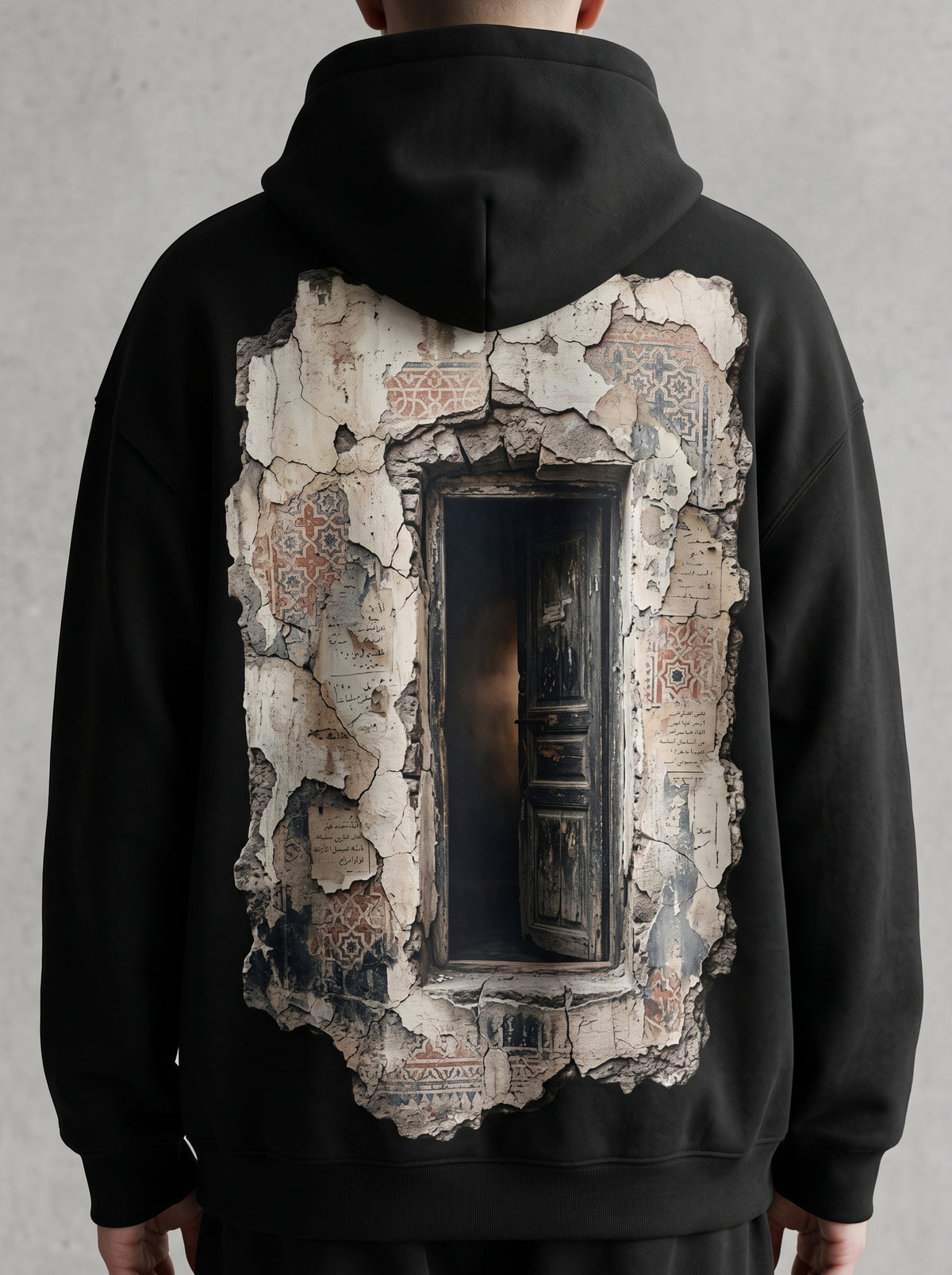 Traces Oversized Hoodie – Artistic Graphic Hoodie | Mooriva