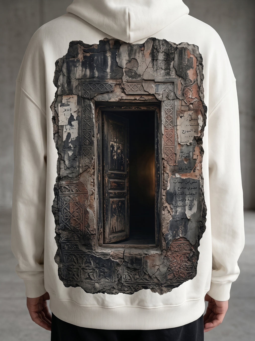 Traces Oversized Hoodie – Artistic Graphic Hoodie | Mooriva